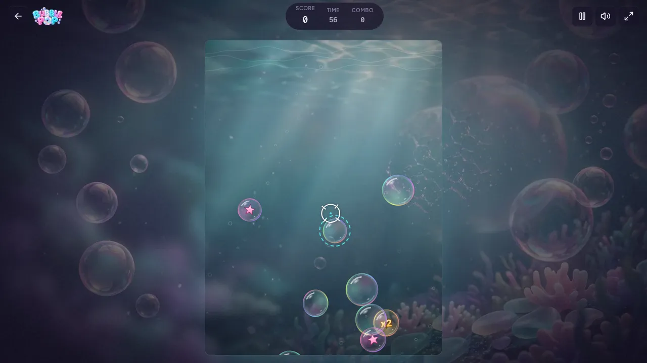 bubble pop gameplay, moment 2