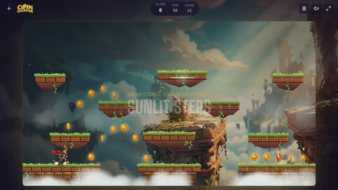 coin collector gameplay, moment 1