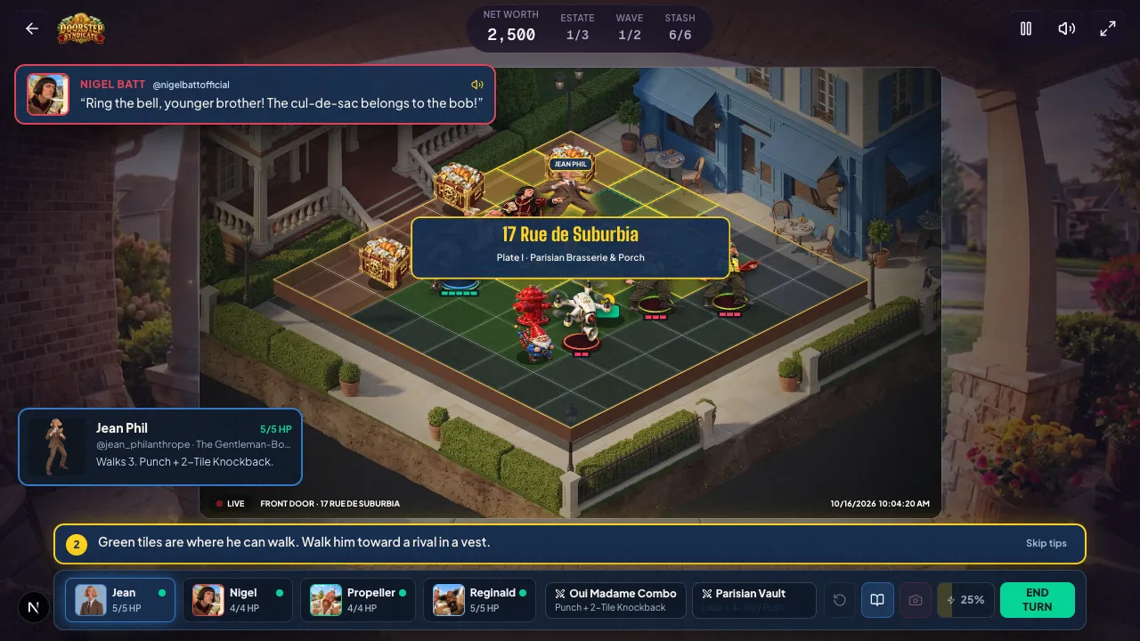 doorstep syndicate gameplay, moment 1