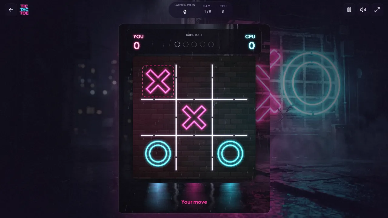tic tac toe gameplay, moment 3