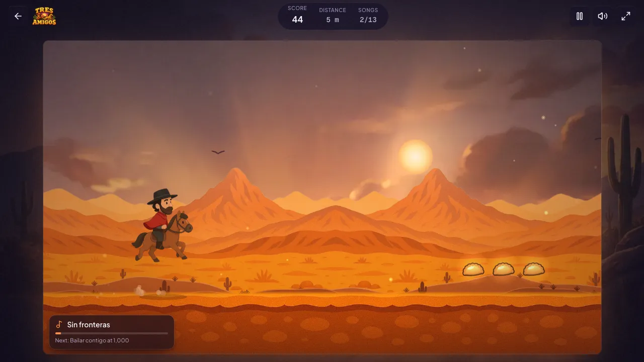 tres amigos gameplay, moment 1