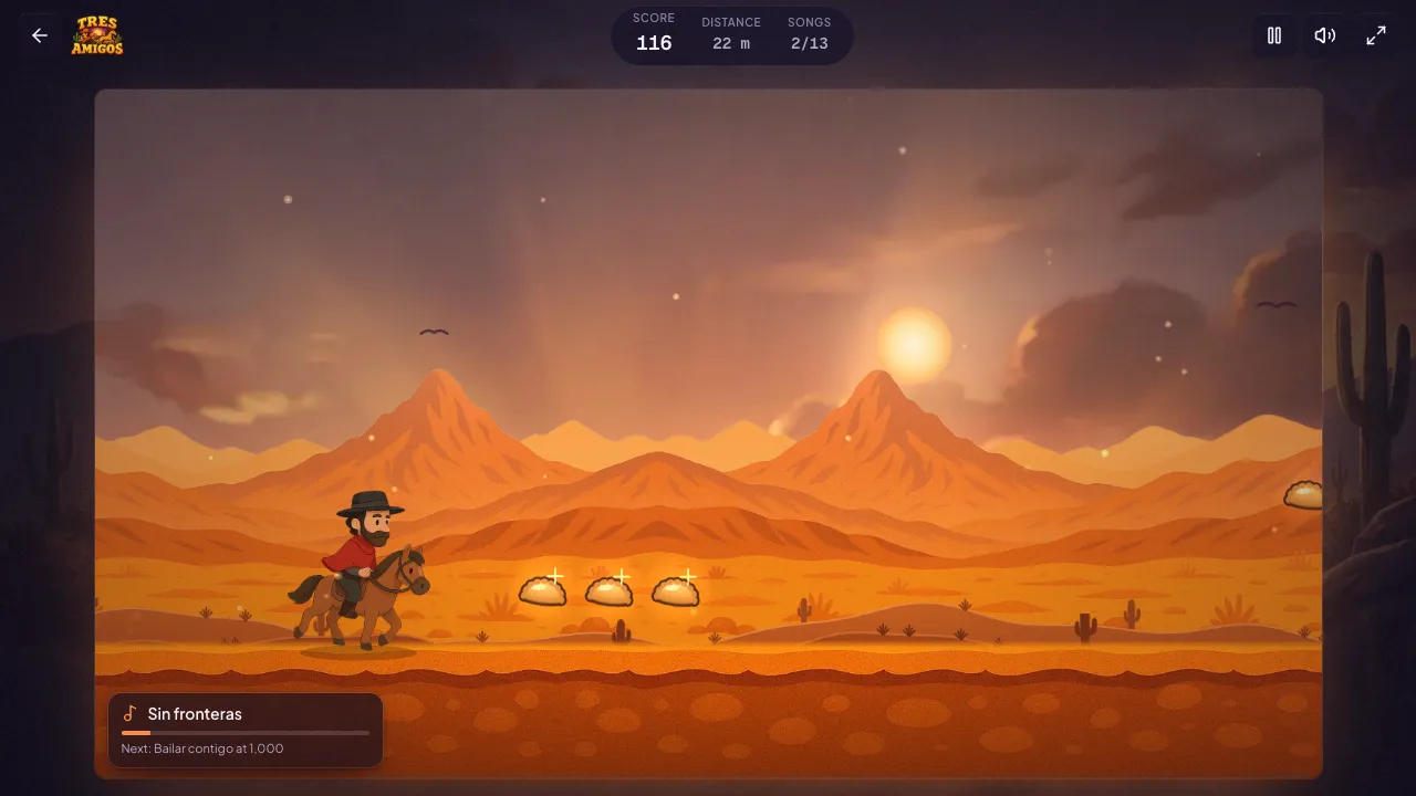 tres amigos gameplay, moment 2