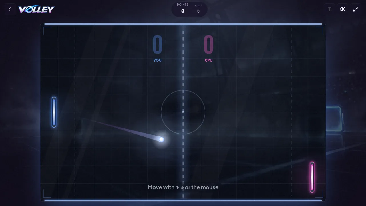 volley gameplay, moment 1